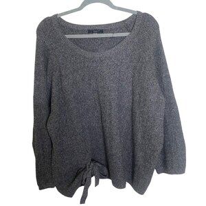 T Tahari Knit Sweater Woman 3X Tie Front Pull Over Plus‎ Size Casual Comfy